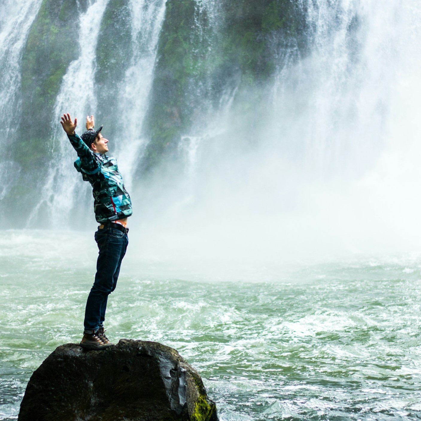 What Comes Next Person on Rock in front of Waterfall Links to What Comes Next?